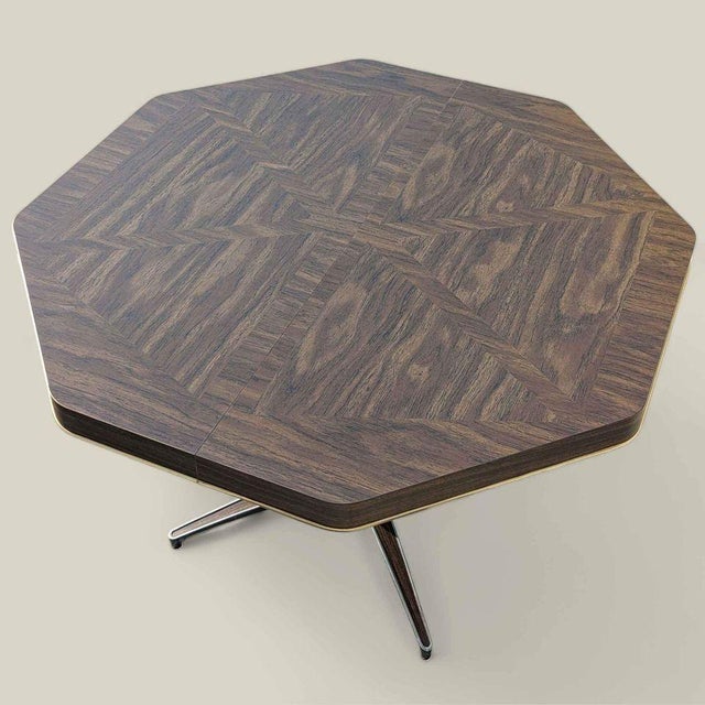 Wood 1960s Chromcraft Laminate Dining Table With Star Base, Mid-Century For Sale - Image 7 of 11