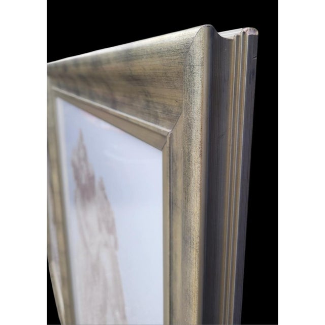 Bernini 1990s Monumental Sized Distressed Silver Framed Pale Graphic Greek Goddesses Wall Art Reproduction Prints - A Pair For Sale - Image 4 of 16