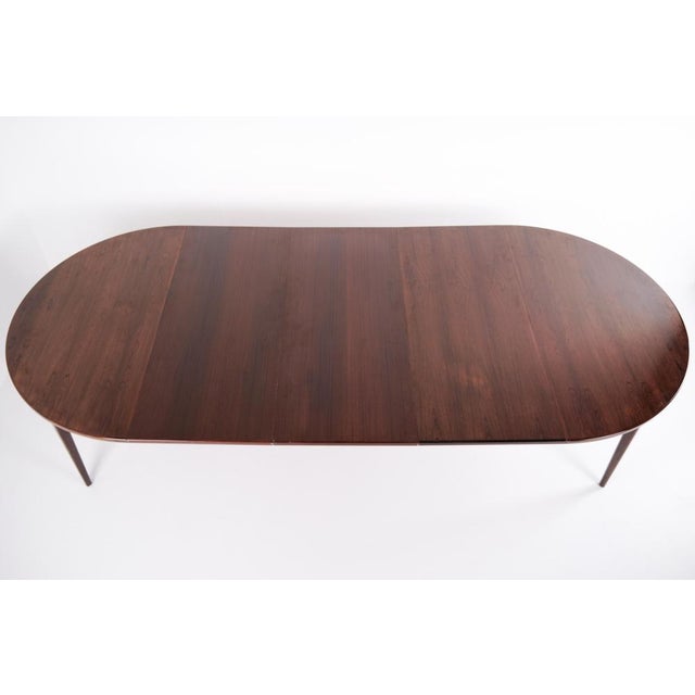 Round Model 55 Dining Table in Rosewood by Gunni Omann for Omann Jun Møbelfabrik, 1960s For Sale - Image 10 of 11