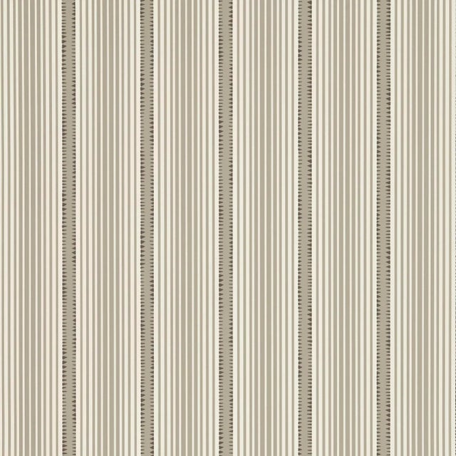 A hand-drawn stripe with beguiling details and a chic Bauhaus spirit. Horizontal Repeat 27" Vertical Repeat 9'' Match...