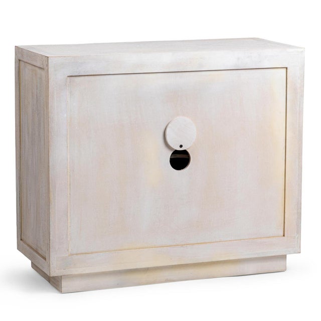 White Washed Arrow Side Cabinet For Sale - Image 4 of 7