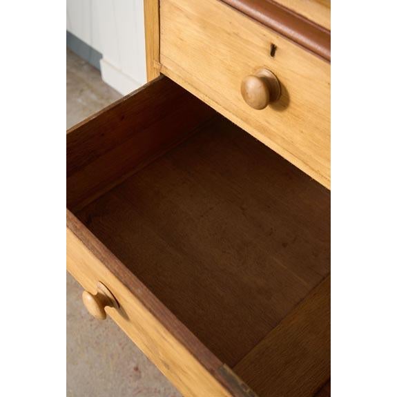 Brown Mid 19th Century Victorian Large Two Over Three English Pine Chest With Extra Deep Bottom Drawer For Sale - Image 8 of 10