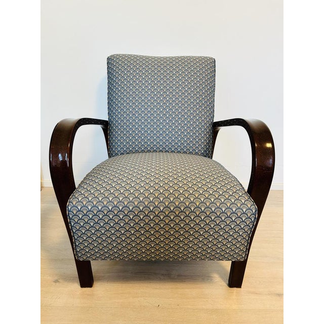 Art Nouveau Model HF-11 Armchair by Halabala for Interier Praha, 1956 For Sale - Image 3 of 14