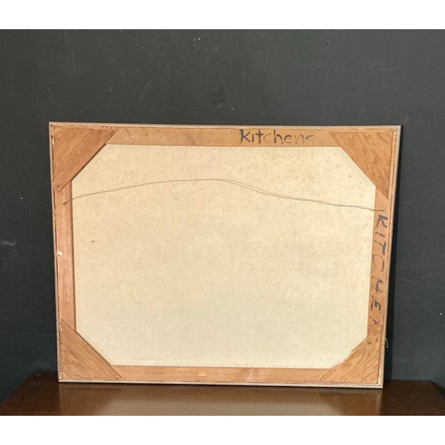 Black Vintage Framed Abstract Expressionist Acrylic on Canvas Painting Attributed to Nigel Greaves Style For Sale - Image 8 of 11