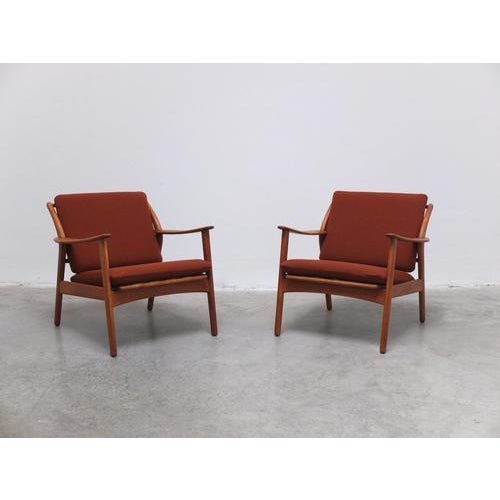 Danish Easy Chairs in Oak by Niels Koefoed, 1960s, Set of 2 For Sale - Image 3 of 18