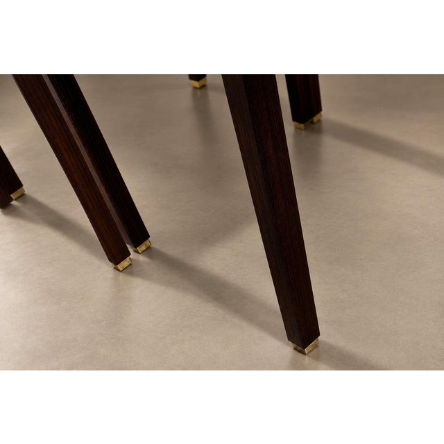Set of Three Brazilian Rosewood Nesting Tables with Removable Tray & Brass Sabots, 1960s For Sale - Image 14 of 18