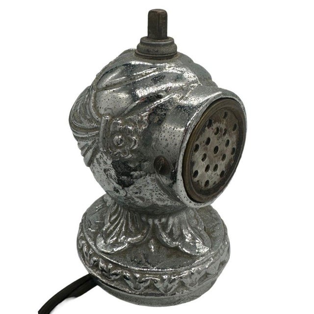 1940s 1940s Medieval Knight Helmet Chrome Eletric Lighter by Omsco For Sale - Image 5 of 7