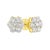 14K Yellow Gold 1.0 Cttw Diamond Flower Earring (J-K Color, I1-I2 Clarity) For Sale - Image 4 of 6