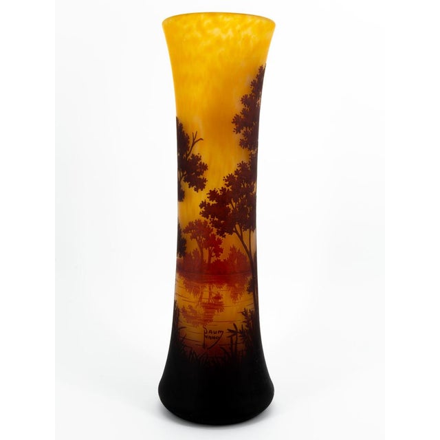 Brown Art Nouveau Vase in Multilayered Glass from Daum Nancy, 1890s For Sale - Image 8 of 12