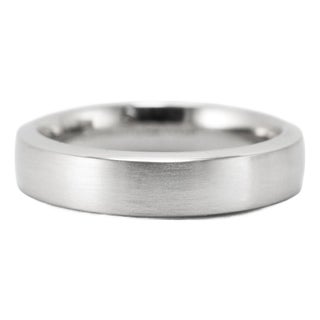 Unisex Tiffany & Co. The Charles Setting Platinum Satin 5mm Finish Band Ring, Size 8 For Sale