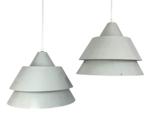 Danish Zone Pendant Lamps by Jo Hammerborg for Fog & Menup, 1960s, Set of 2