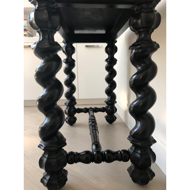 Rare and no longer in production. Gregorius Pineo Black Spanish table used in the Philharmonic House of Design in Newport...