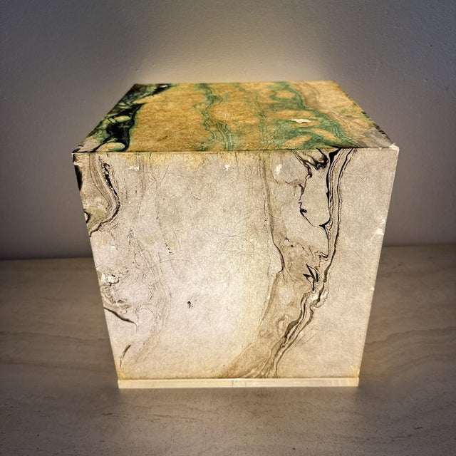 Mid-Century Modern Cube Table Lamp, 1970s For Sale - Image 12 of 18