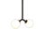 Not Yet Made - Made To Order Y Pendant Mini, Black, 23in H, 3 Inch Glass Globes, by Research.Lighting, Modern, Minimal Hanging Light For Sale - Image 5 of 9
