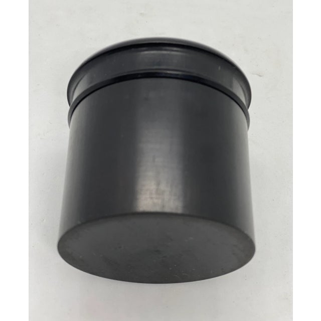 1900s Edwardian English Ebony Wood Vanity Hair Receiver For Sale - Image 4 of 11