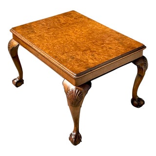 Mid 20th Century Vintage Boho Clamshell Burl Wood Side Table For Sale