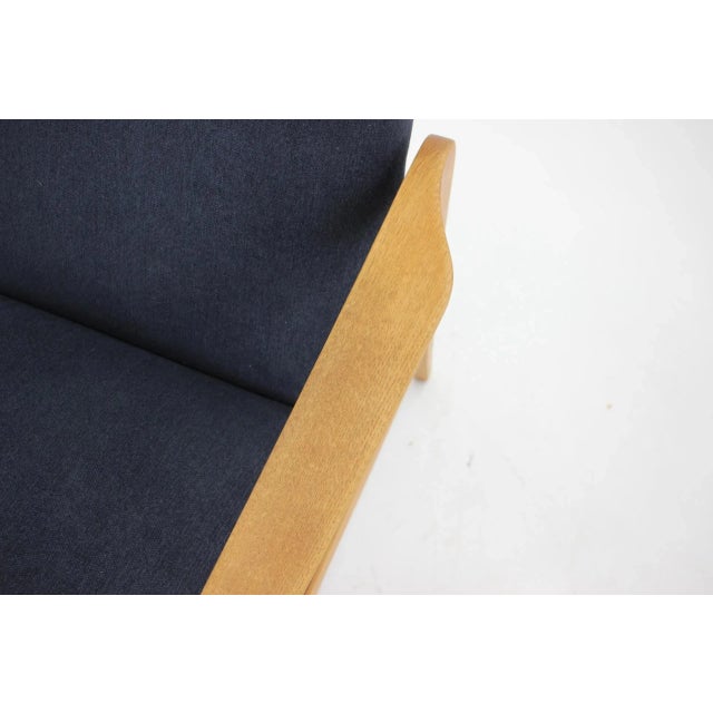 Czechoslovakian Oak Reclining Wing Chair, 1960s For Sale - Image 9 of 15