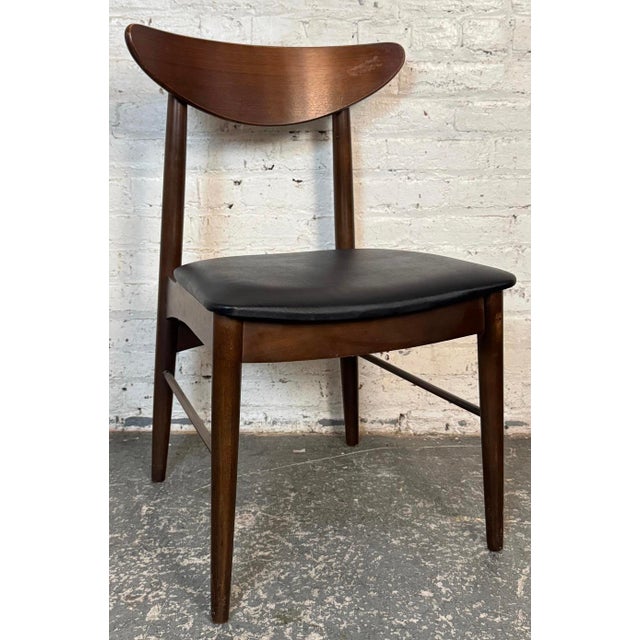 Mid 20th Century Set of 6 Mid-Century Walnut Dining Chairs by Stanley For Sale - Image 5 of 16