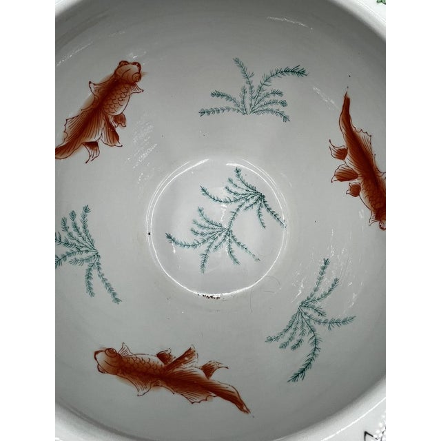 Hand-Painted Porcelain Fish Tank, 1890s For Sale - Image 9 of 15