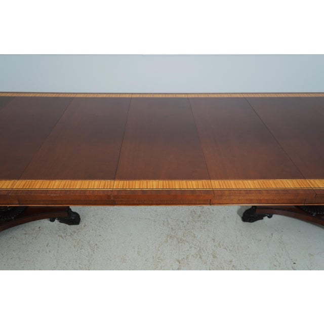 Baker Banded Mahogany Neoclassical Dining Room Table For Sale - Image 15 of 18
