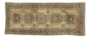 Vintage Turkish Oushak Hallway Runner - 04'09 X 11'04