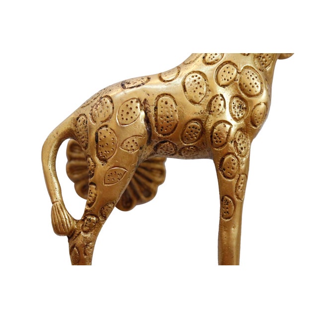Brass Gold Brass Giraffe Door Handles - A Pair For Sale - Image 8 of 8