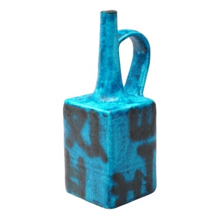 Vintage Studio Ceramic Handle Vase by Bruno Gambone, Italy, 1950s For Sale
