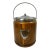 Vintage Ceramic Lined Oak Wood Biscuit Jar/Ice Bucket With Chrome Handle & Top From England- Circa 1920 For Sale