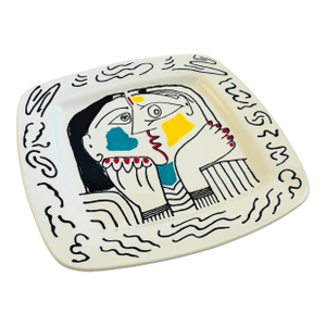 Pablo Picasso Large Ceramic Tray - Tete Appuyee Sur Les Mains II