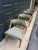 Set of 4 Custom Restoration Hardware Swedish Demi-Lune Chairs These are show stoppers! A set of 4 handcrafted oak chairs...