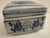 White Vintage 1900s Chinese Hand Painted Blue & White Porcelain Lidded Trinket Box For Sale - Image 8 of 12