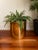 Mid-Century Modern 1970s Paul Mayen for Habitat Architectural Supplements Mirrored Gold Drum Cylinder Planter For Sale - Image 3 of 8