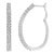 This classic 10k white gold hoop earring feature 1ct TDW of glittering round cut diamonds. The round diamonds are pave set...