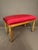 French 19th Century French Louis XVI Style Gilded Bench With Ruby Red Upholstered Seat, Circa 1890 For Sale - Image 3 of 9