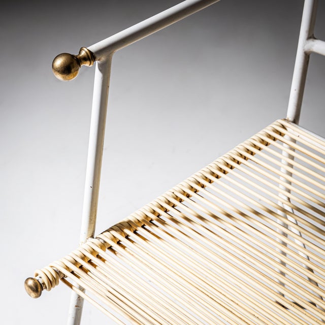 Plastic Mid-Century White Lacquered Armchair, Italy, 1890s For Sale - Image 7 of 9