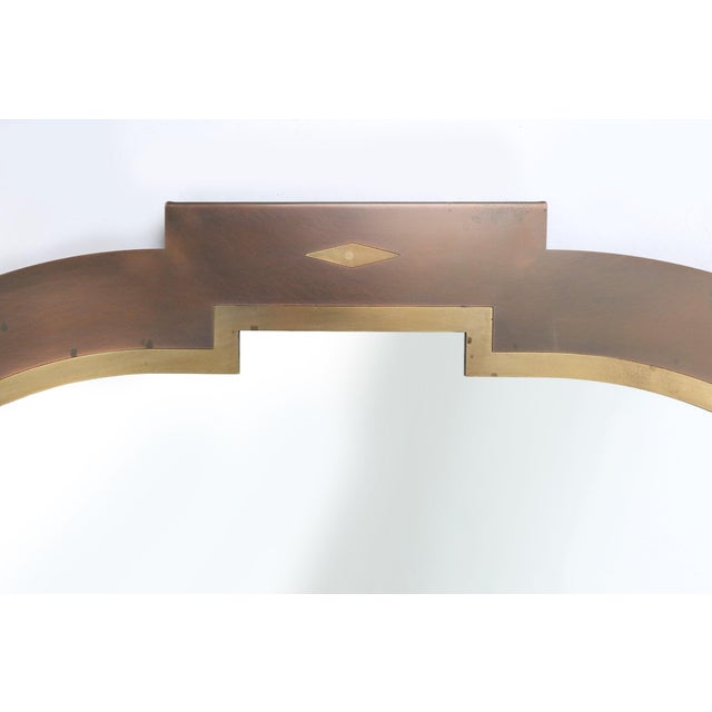 Graphical Mirror from Belgo Chrome, Belgium, 1980s For Sale - Image 4 of 11