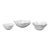 Jamie Young Co. Fleur White Ceramic Nesting Bowls - Set of 3 For Sale