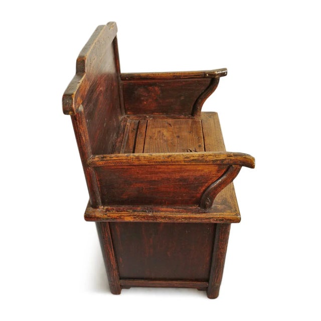 Vintage Chinese Trunk Box Arm Chair For Sale In Los Angeles - Image 6 of 11
