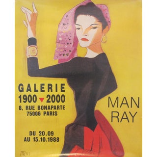 Original 1988 French Man Ray Exhibition Poster, Galerie 1900 2000 For Sale