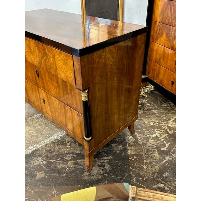 19th Century 19th Century Biedermeier Commode With Ebonized Details For Sale - Image 5 of 11