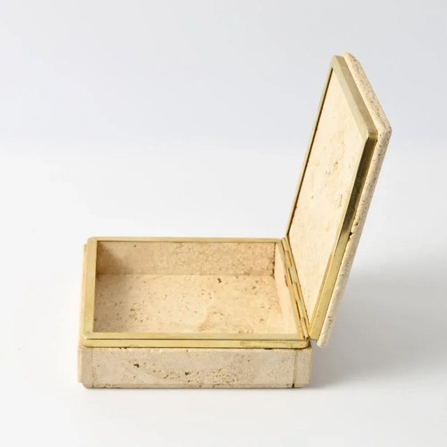 Vintage Italian Travertine Box from Cerri Nestore, 1970s For Sale - Image 10 of 12