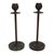 Pair Arts & Crafts Patinaed Bronze Candlesticks With Murano Glass Inserts C1920 For Sale - Image 6 of 7