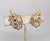 Trifari Vintage Signed Crown Trifari Goldtone Clear Rhinestone Flower Clip Earrings-2 Pieces For Sale - Image 4 of 7