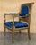 Mid 20th Century Pair of Louis XVI Style Giltwood Armchairs with Blue Klein Velvet For Sale - Image 18 of 18
