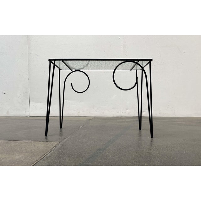 Mid-Century Modern Danish String Style Glass Side Table, 1960s For Sale - Image 4 of 18