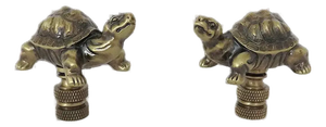 Pair of Turtle Lamp Finials