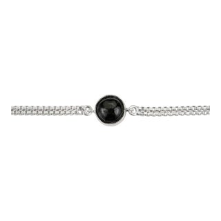 Retro 7.6 Carats Black Star Gemstone Bracelet in 925 Silver For Sale