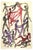 Dances is a watercolor Drawing realized by Mino Maccari (1924-1989) in the 1960s. Hand-signed on the lower. Good...