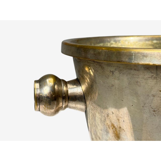 1970s Art Deco Style, Champage or Ice Bucket, Silverplate, France, 20th C. For Sale - Image 4 of 10