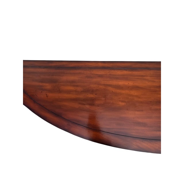 1990s Theodore Alexander Console Buffet Table Sideboard French Regency Demi Lune Shelf For Sale - Image 15 of 18